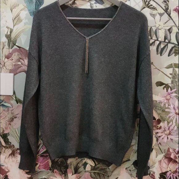 Brunello Cucinelli 100% cashmere sweater brand new with defect size 38 - Picture 1 of 1